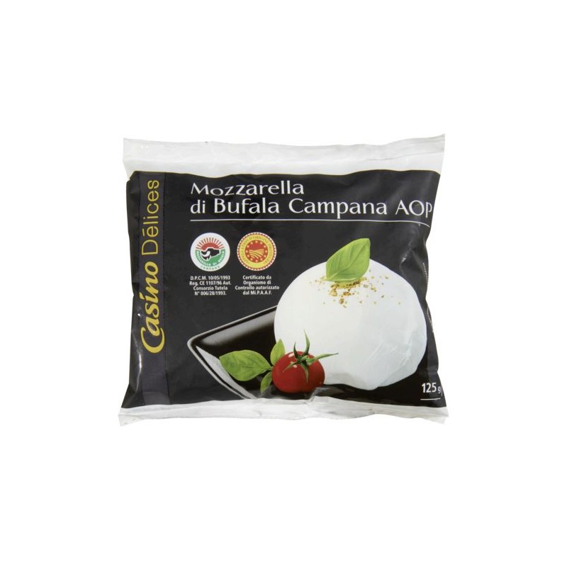 CASINO DÉLICES Mozzarella Di Bufala Campana - 125g CASINO DÉLICES Mozzarella Di Bufala Campana - 125g