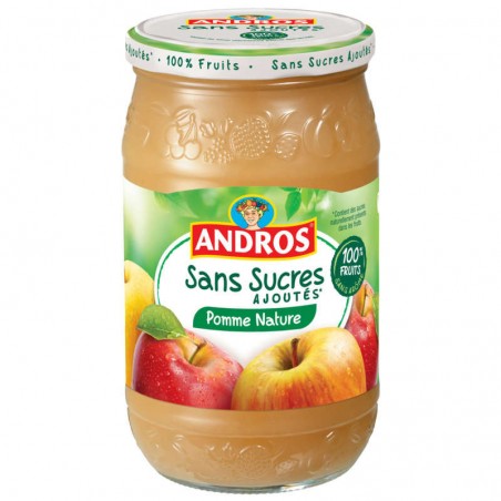 Compote pomme nature -Sans sucres ajoutés 730g ANDROS