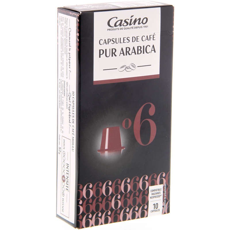 CASINO Casino capsules de café - Pur Arabica 52g CASINO Casino capsules de café - Pur Arabica 52g