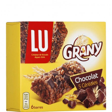 GRANY 6 barres 5 céréales au chocolat 125g