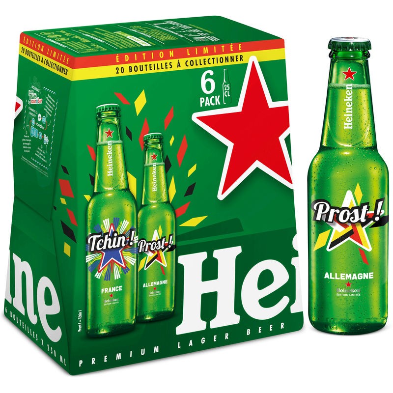 HEINEKEN Bière blonde 5° 6x25cl HEINEKEN Bière blonde 5° 6x25cl