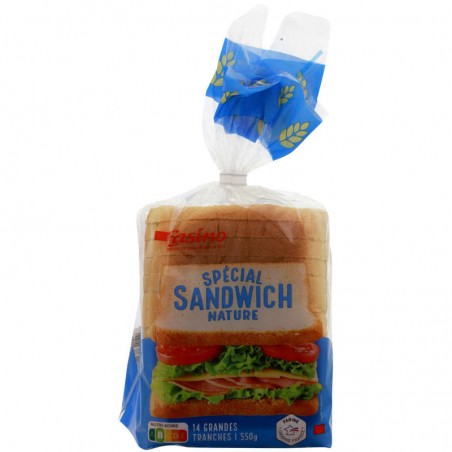 CASINO Pain de mie nature spécial sandwich 550g