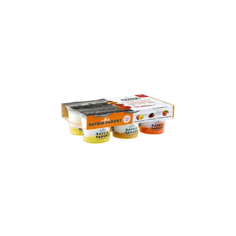 SAVOIE YAOURT Yaourt Plaisir des Alpes fruits de saison - 6x125g SAVOIE YAOURT Yaourt Plaisir des Alpes fruits de saison - 6x125g